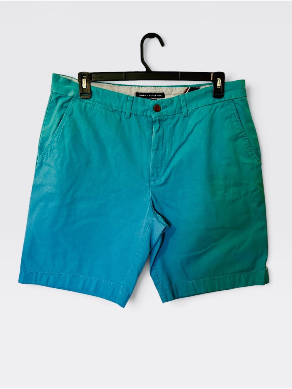 Tommy Hilfiger Men's Teal Blue Cotton Chino Shorts